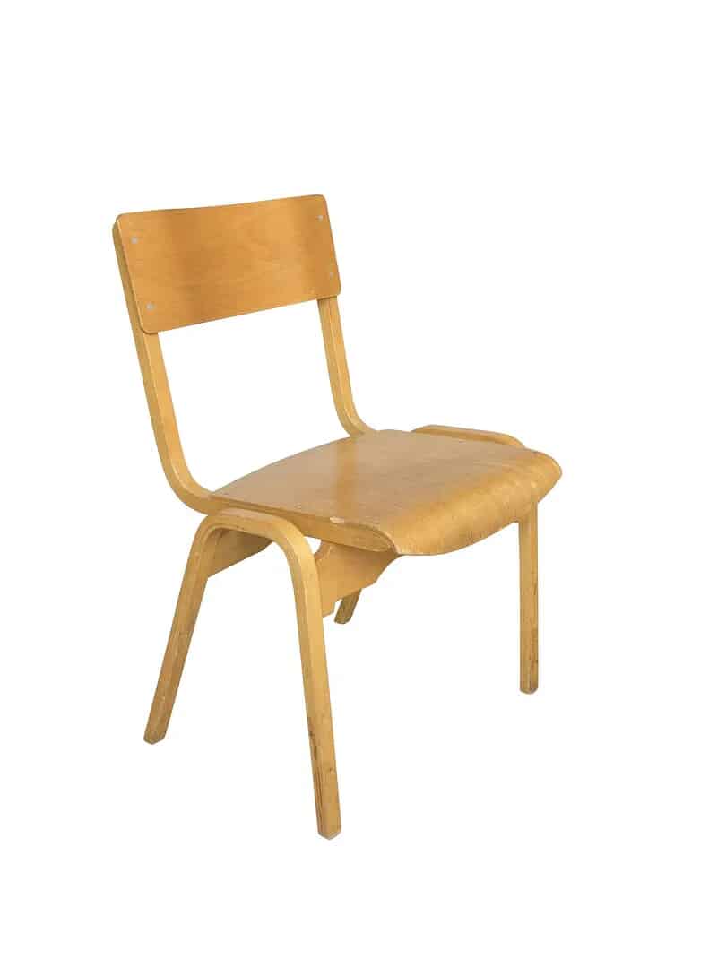 Old Retro Vintage Wooden Stacking Chairs