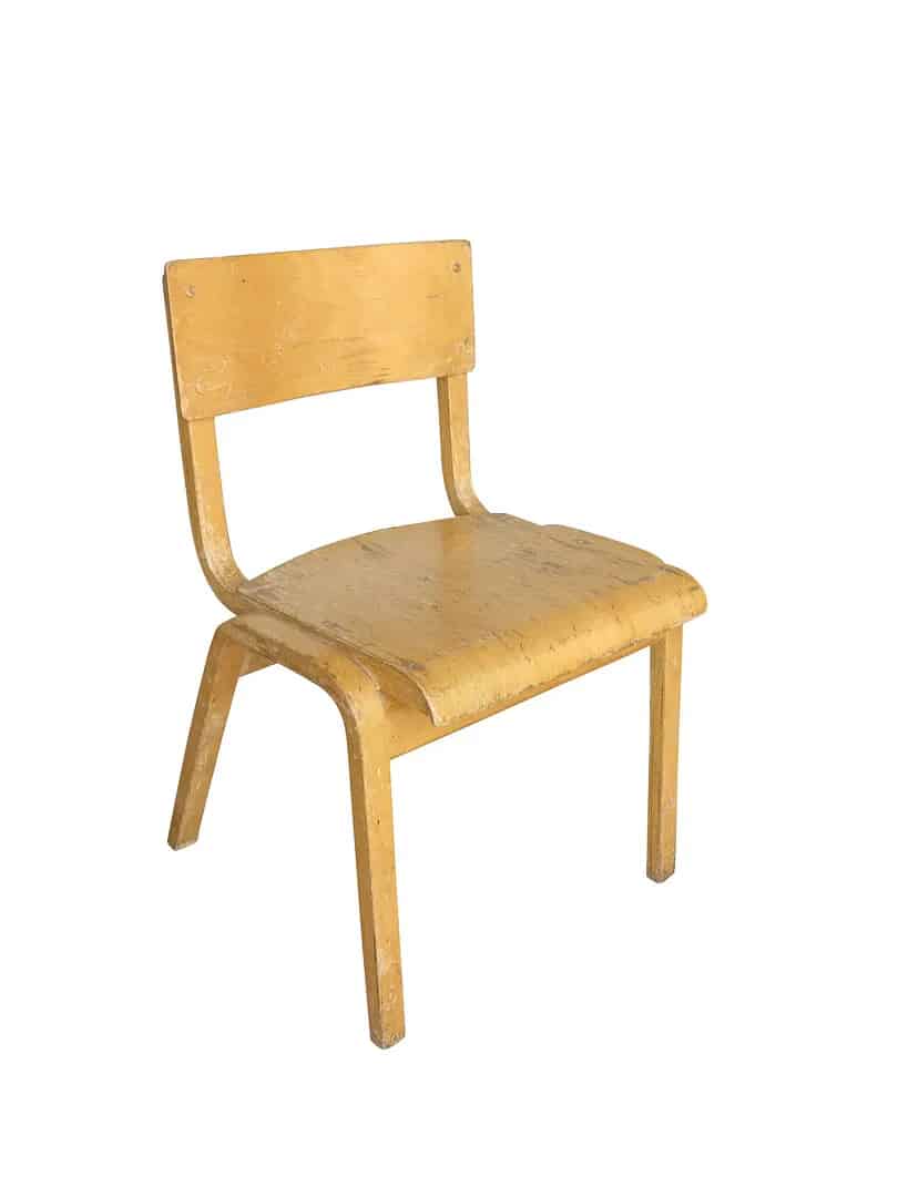 Retro Vintage Wooden Stacking Church Chairs