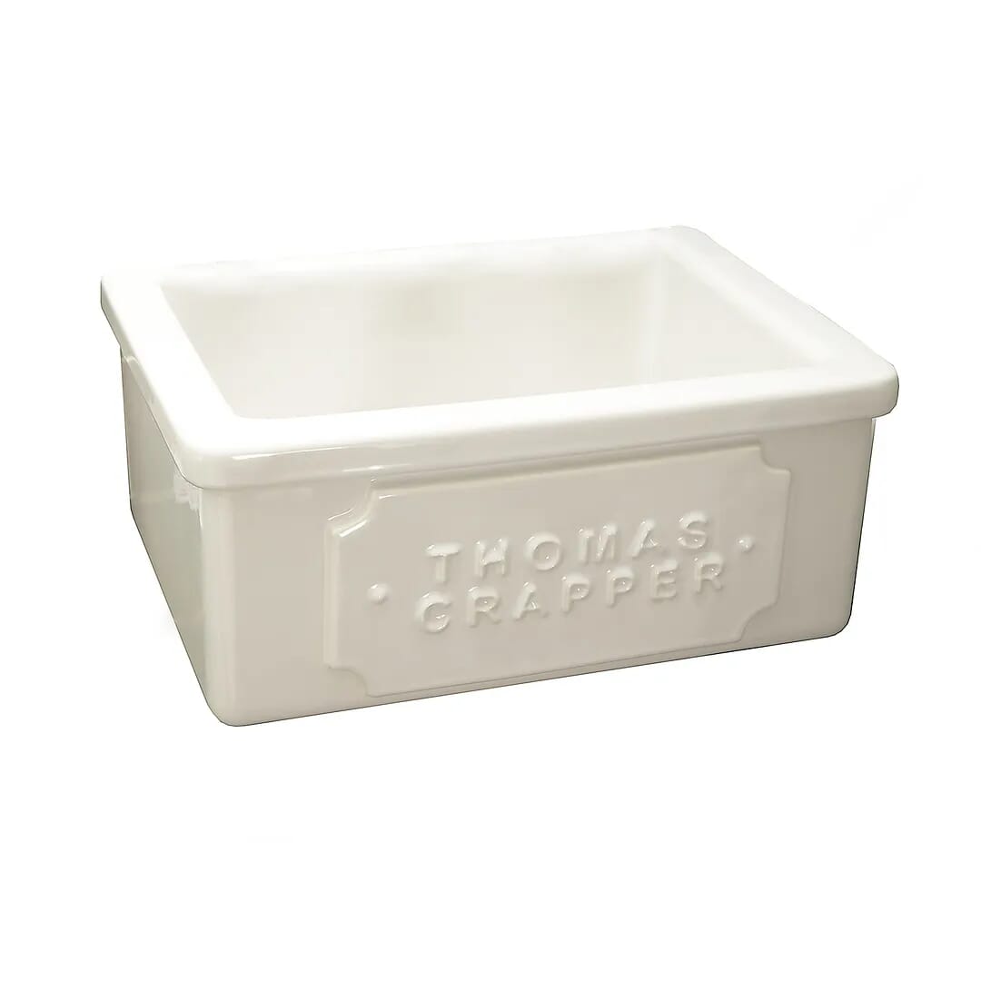 Thomas Crapper White Harwood Cloakroom Basin - TCHA400WH