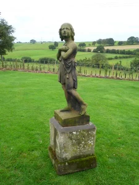 Classical Stone Figure and Plinth C1850 - 3655