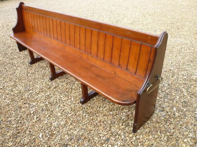 Reclaimed Original Pine Church Pew 111" Long - 3498 i