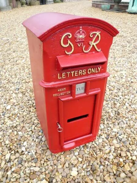 Original GVI Cast Iron Post Box Circa 1940 - 3047