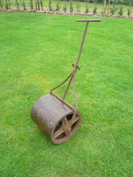 Reclaimed Iron Garden Roller - 1896