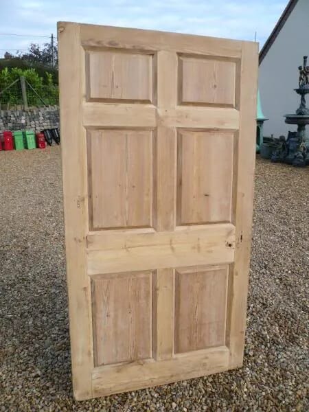Salvaged Georgian 6 Panel Pine Door - 3662