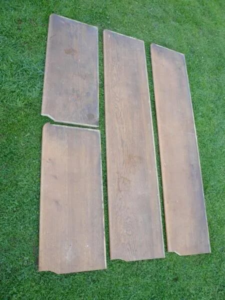 4 Solid Oak Victorian Pew Seats - 3691