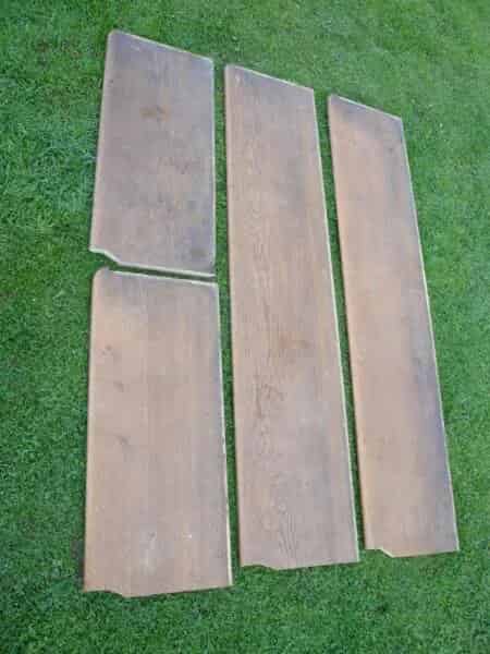 4 Solid Oak Victorian Pew Seats