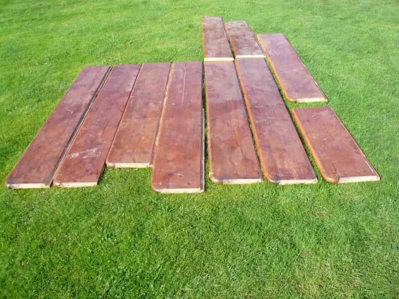 12 Pitch Pine Victorian Pew Seats 