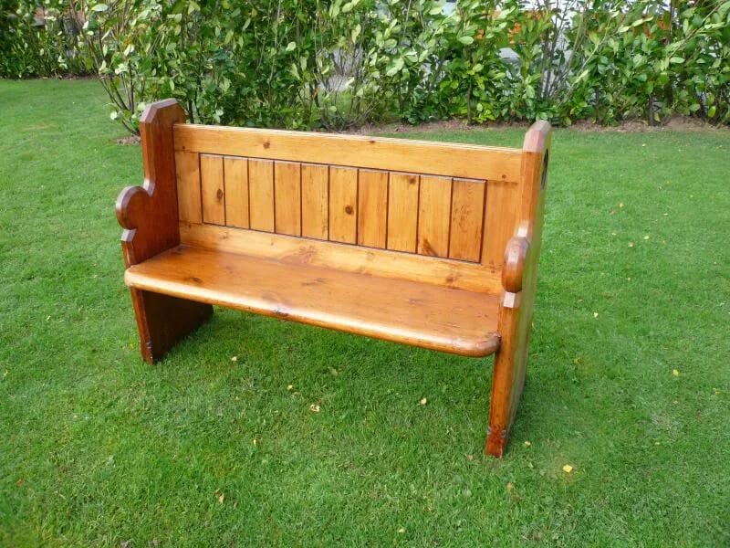 Old Reclaimed Pine Church Pew 52" Long - 3544