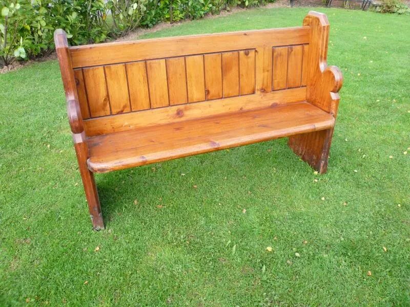 Antique Pine Church Pew 56" Long - 3545