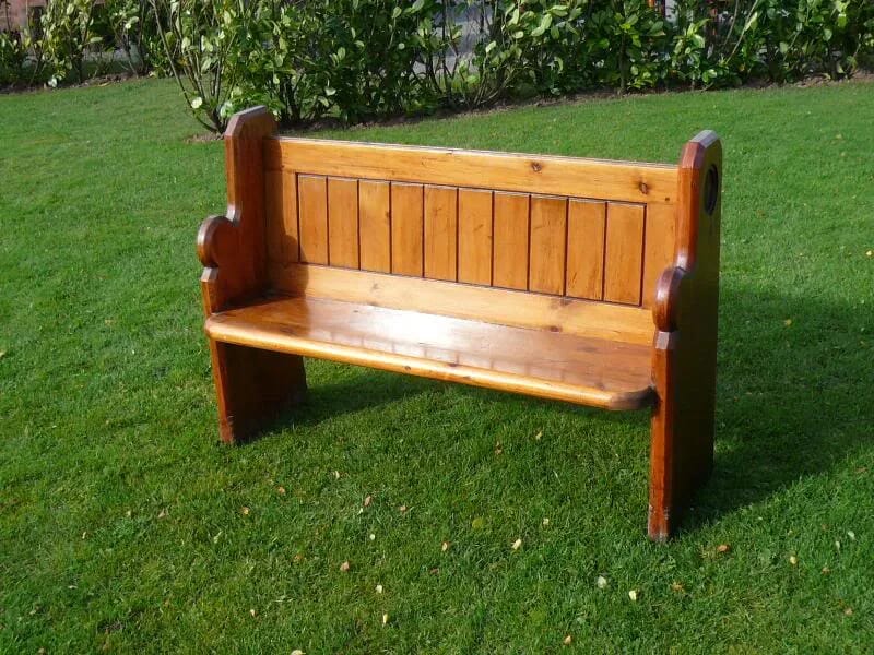 Reclaimed Pine Church Pew 53" Long - 3549