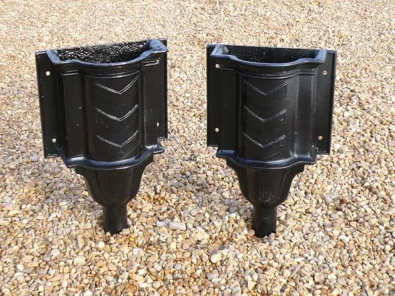Original Pair of Victorian Cast Iron Water Hoppers - 3307