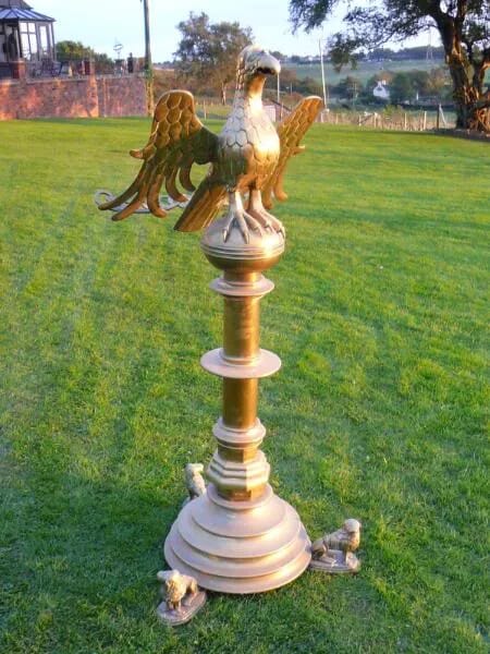 Original Antique Victorian Brass Eagle Lectern - Swansea - 3374