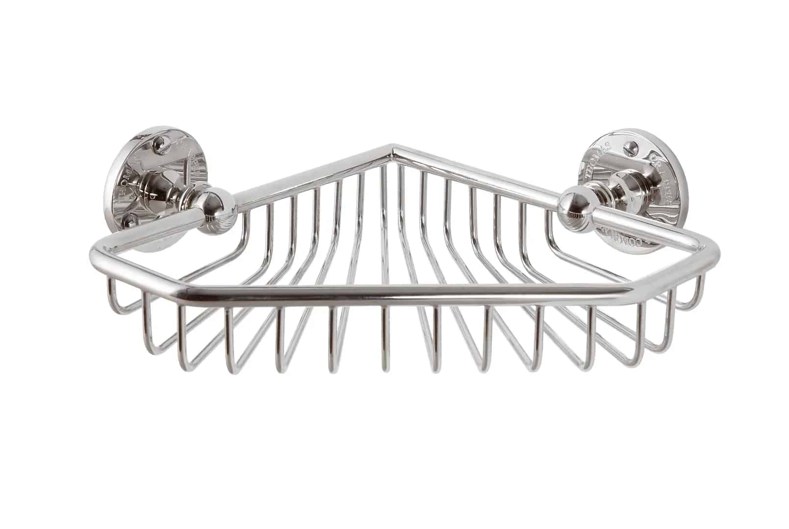 Thomas Crapper Classical Wall Mounted Chrome Soap Corner Basket