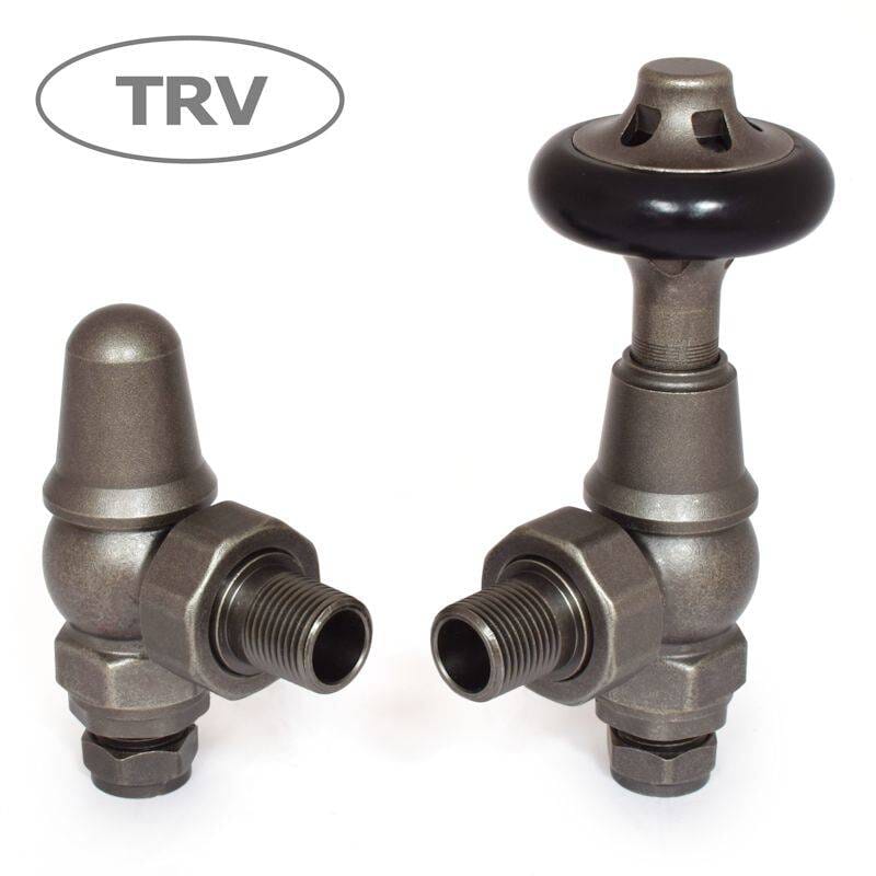 Pair of Admiral Pewter TRV Radiator Valves - adpwt