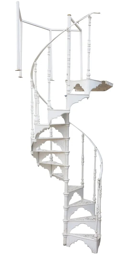 Cast Iron White Spiral Staircase By Hayward Brothers - 8797