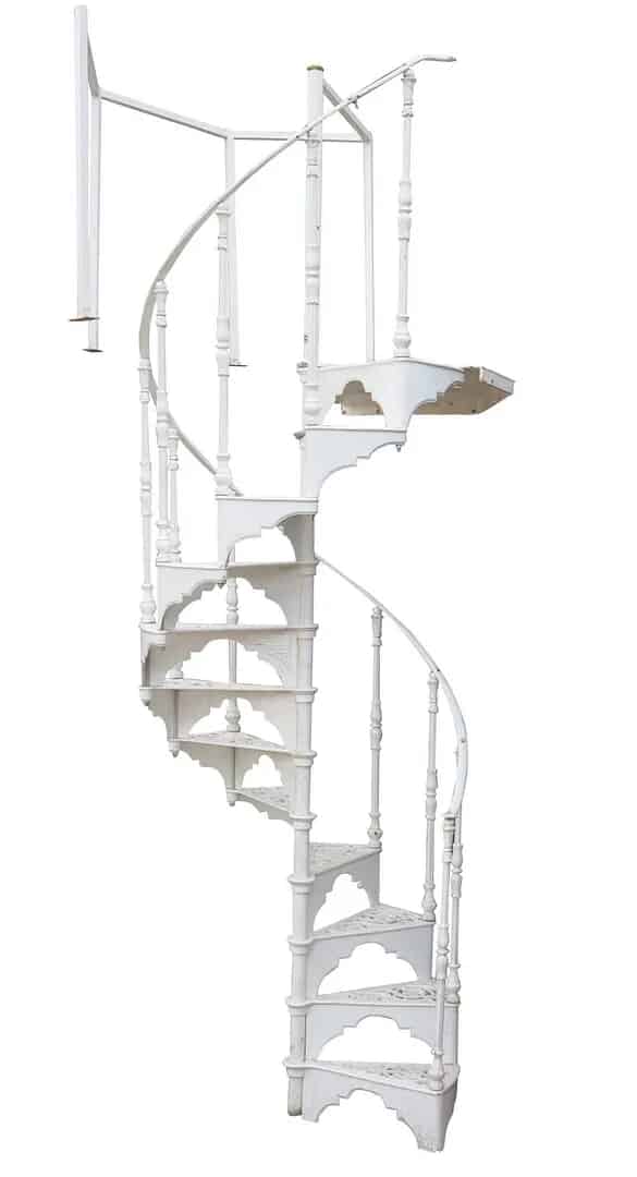 Cast Iron White Spiral Staircase By Hayward Brothers