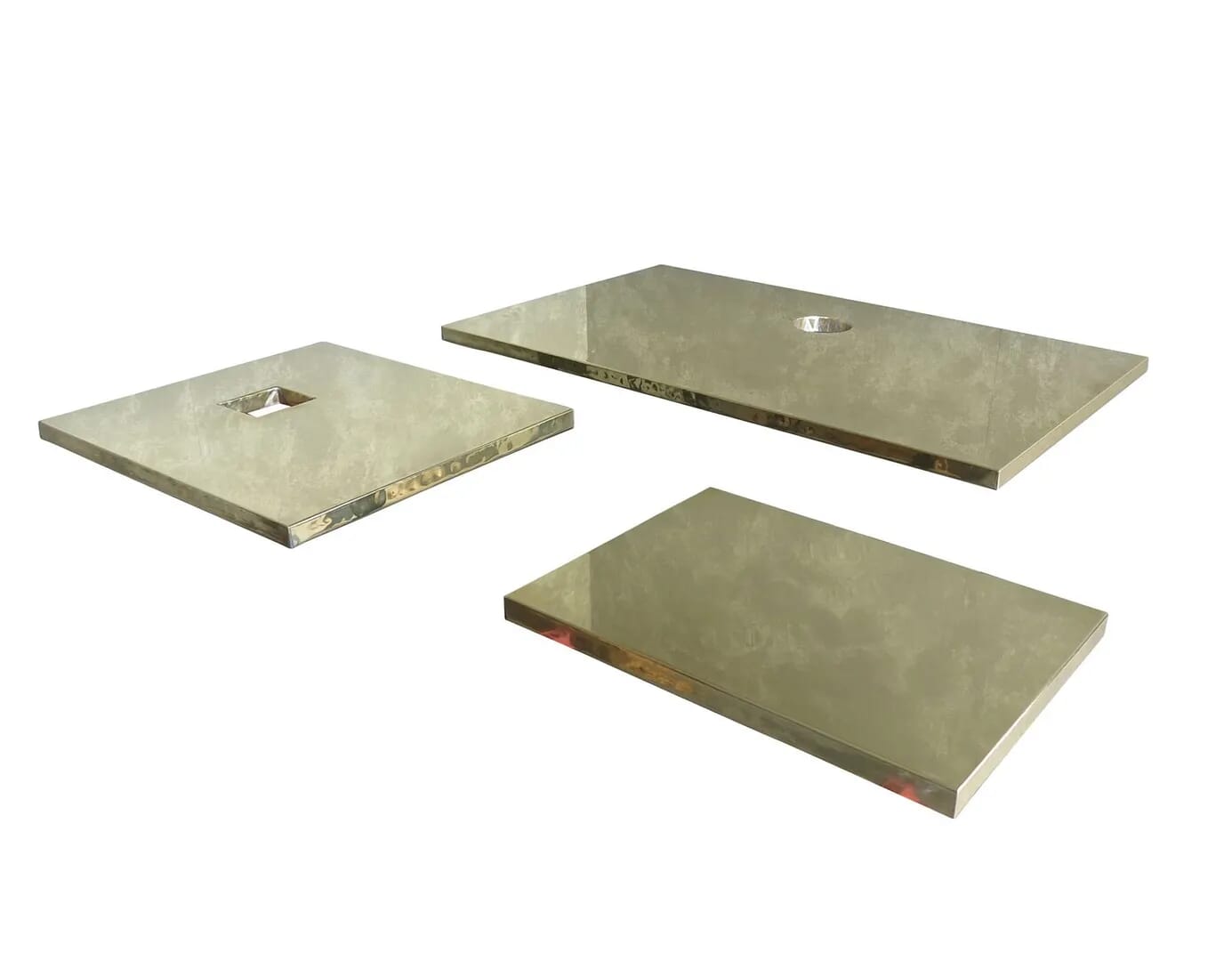 Handmade Natural Brass Coffee Shop Worktops With Cutouts - D1549