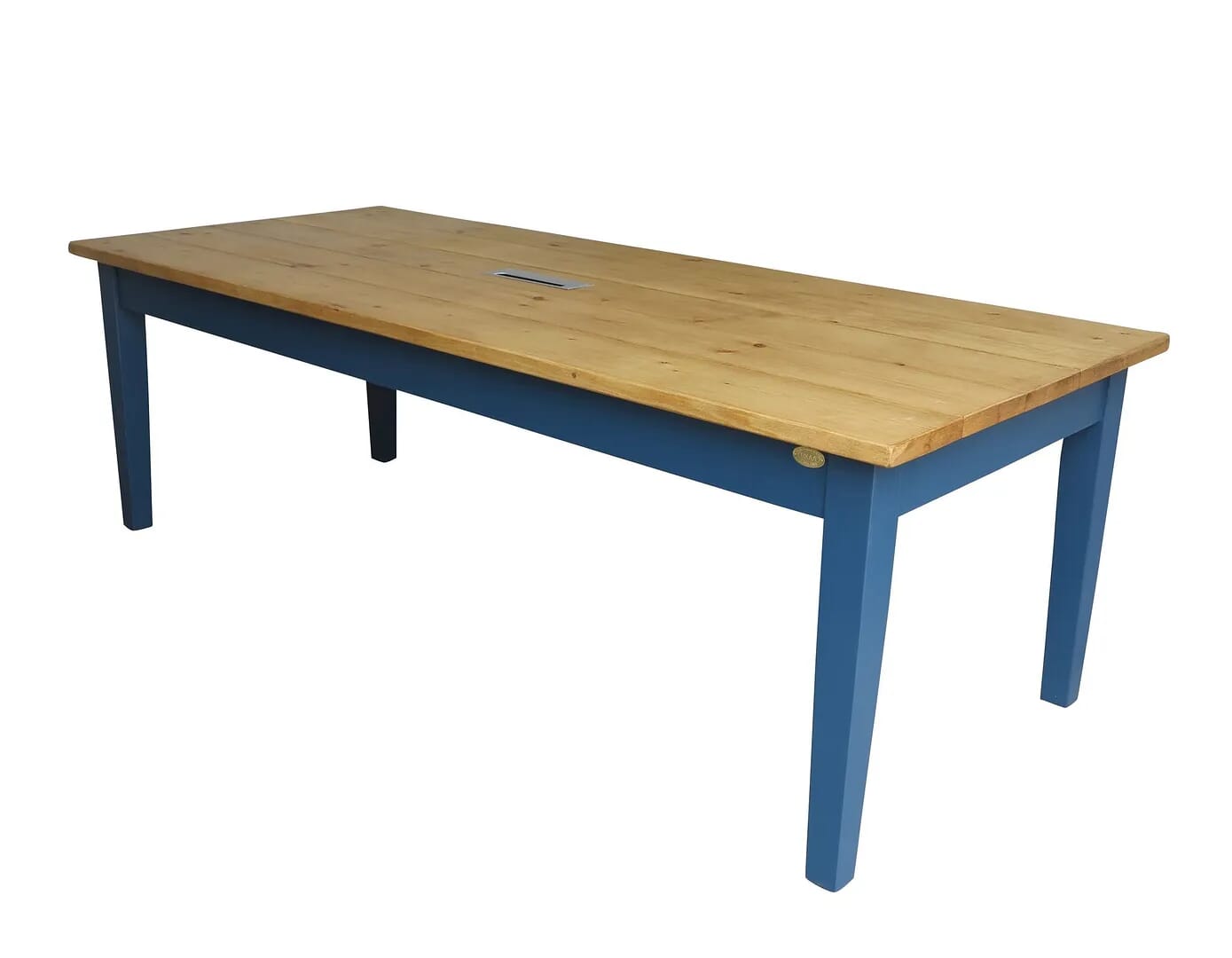 Bespoke Large Wooden Plank Top Meeting Room Table - D1550