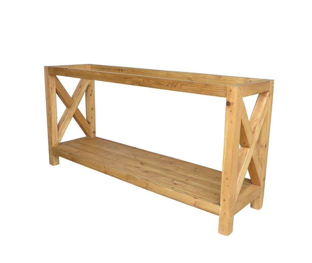 Bespoke Made Reclaimed Pine Waxed Finish Console Table - D1552