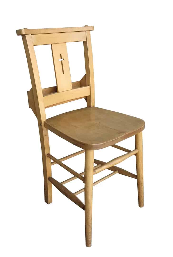 Antique Church Chairs with Bible Backs