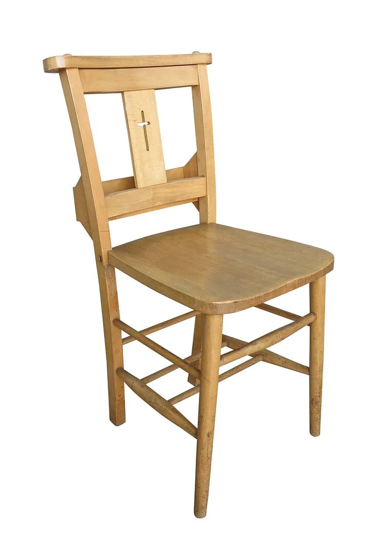 Old Church Chairs with Bible Backs - 8729a