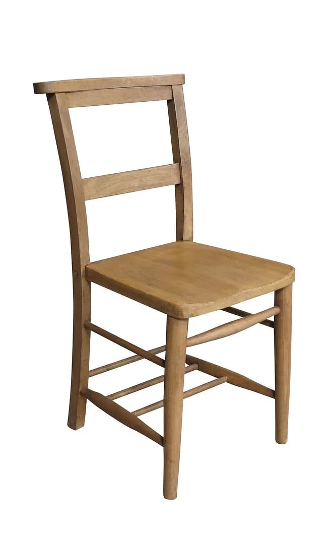 Antique Light Elm and Beech Church Chairs - 8853a