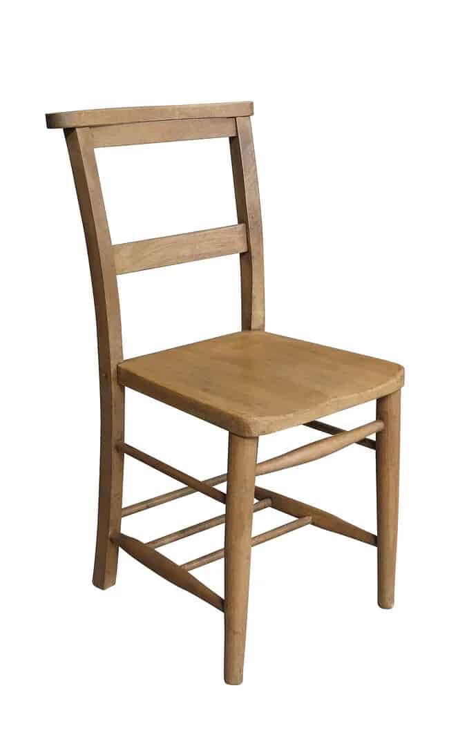 Antique Light Elm and Beech Church Chairs