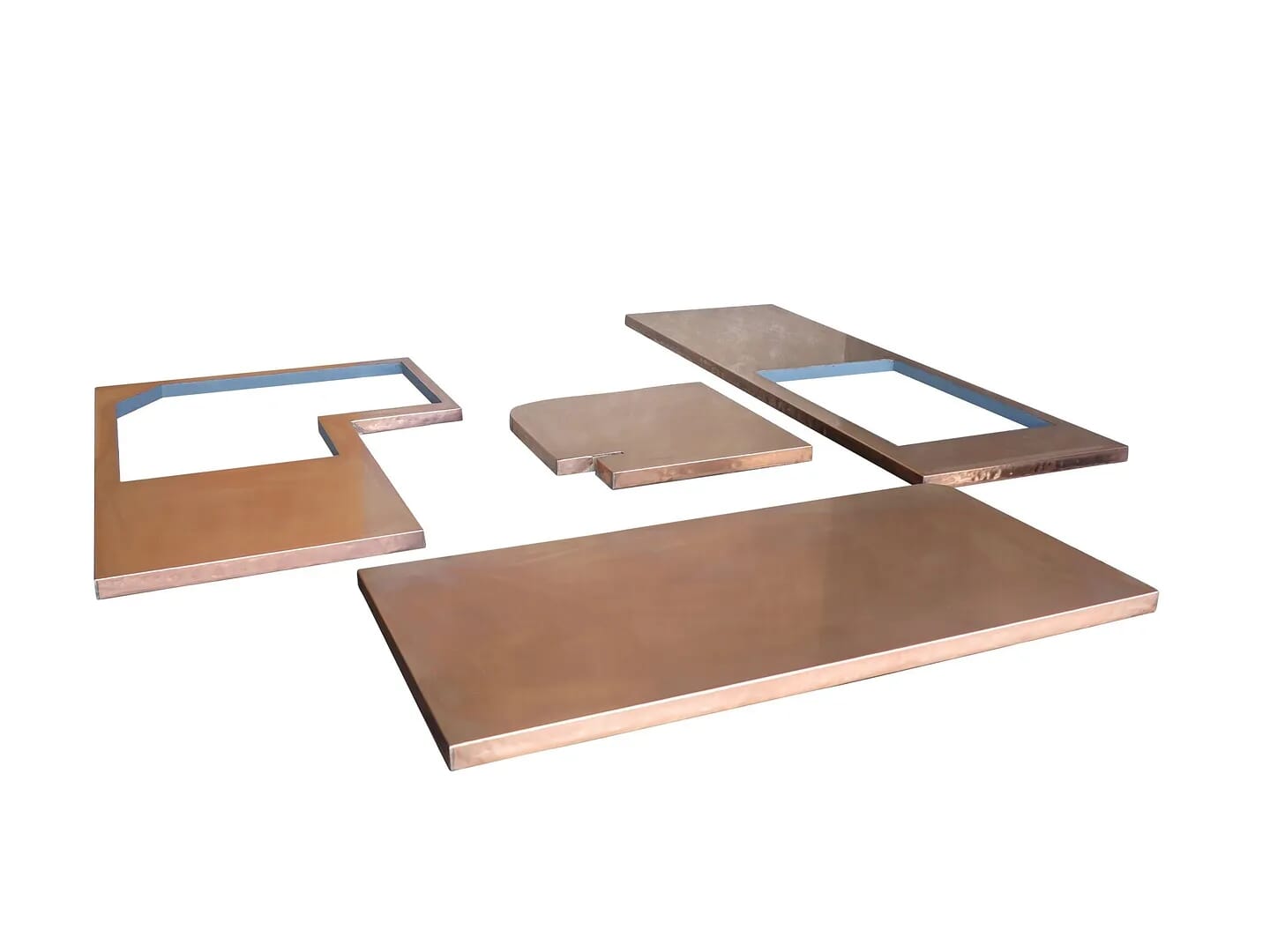 Handmade Natural Copper Top Kitchen Worktops - D1556