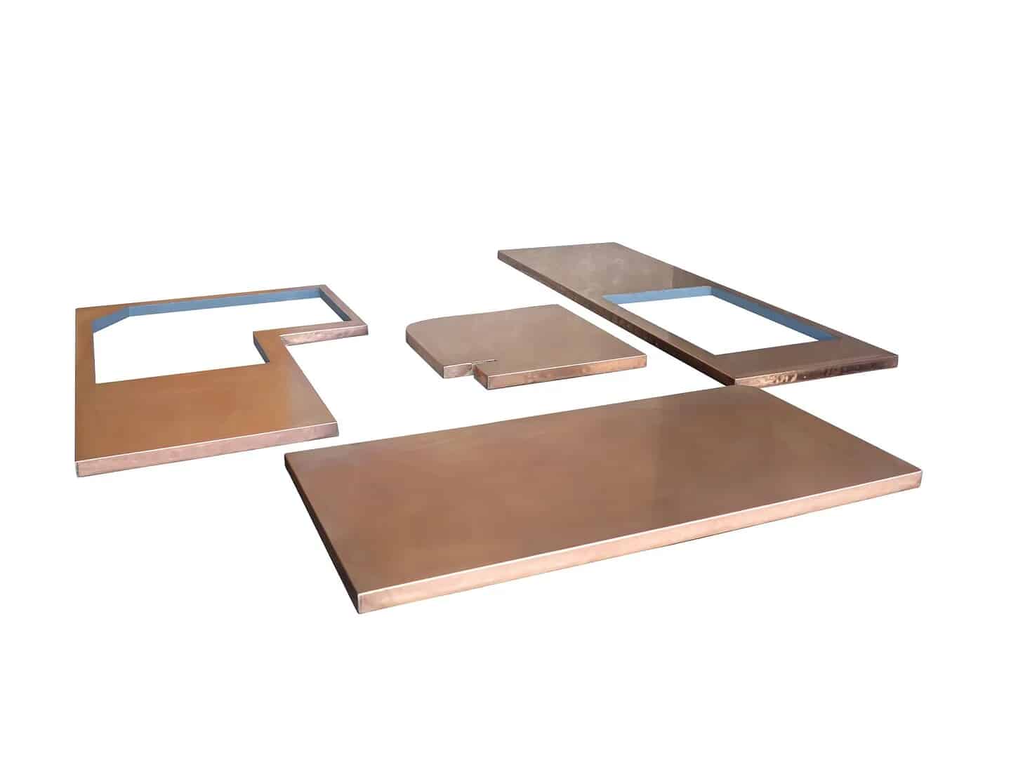 Handmade Natural Copper Top Kitchen Worktops