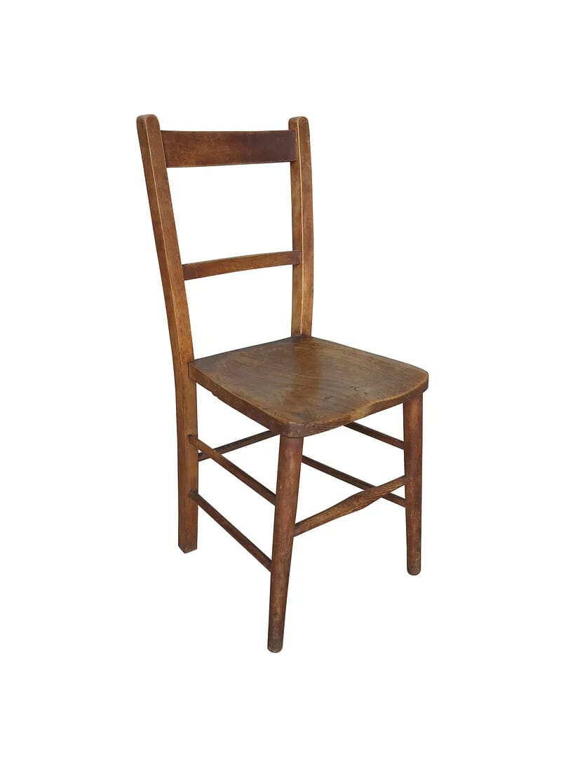 Antique Dark Church / Chapel Chairs - 8747