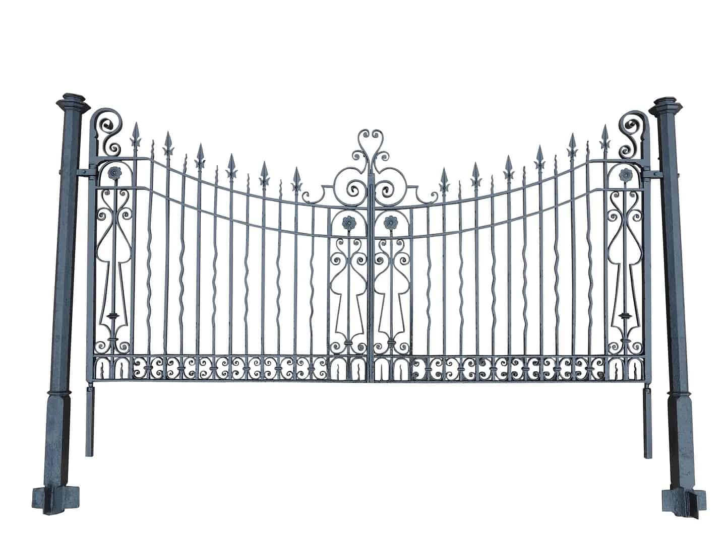 Pair of Victorian Wrought Iron Driveway Gates & Hinges