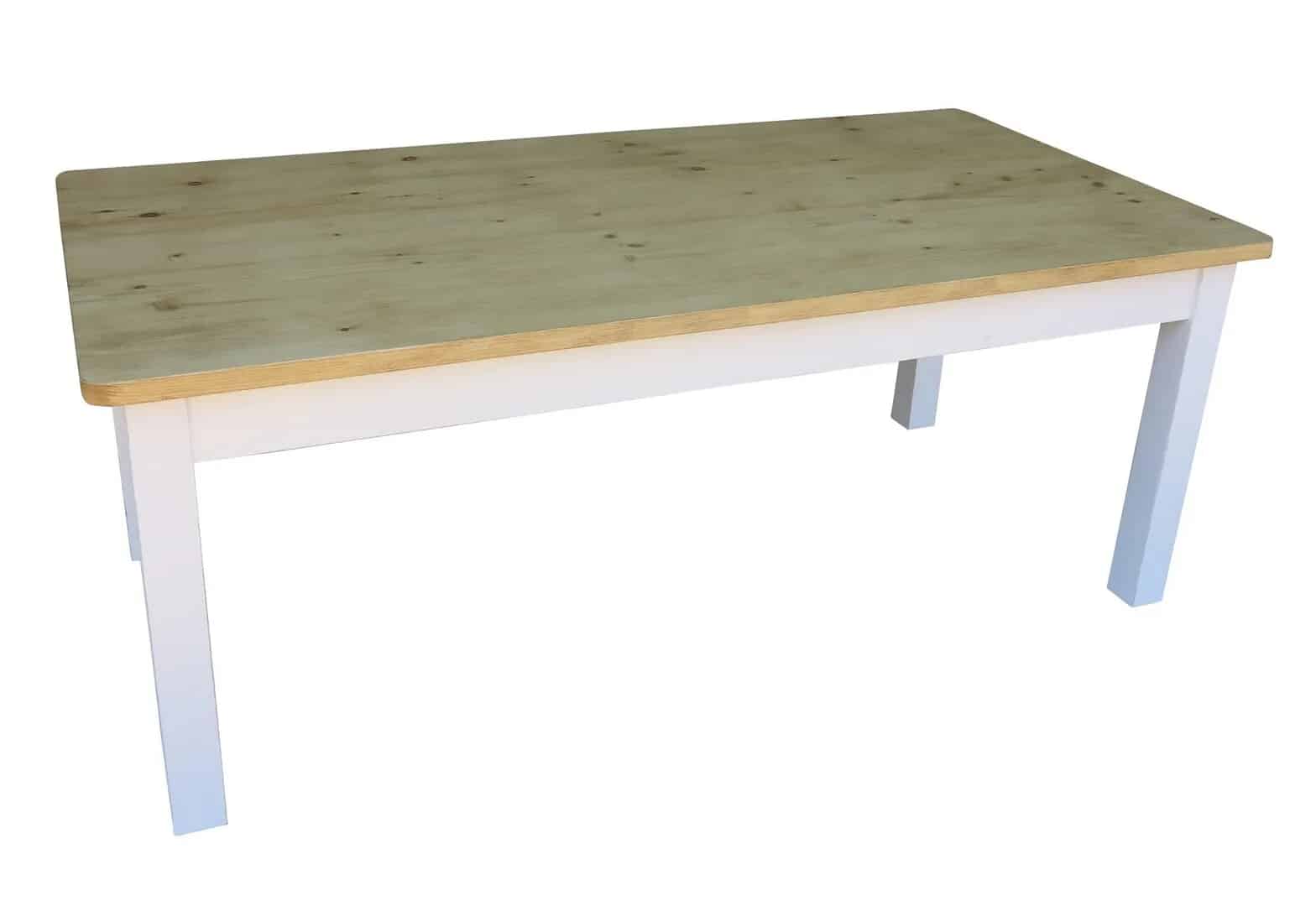 Handmade Wooden Plank Top Kitchen Table