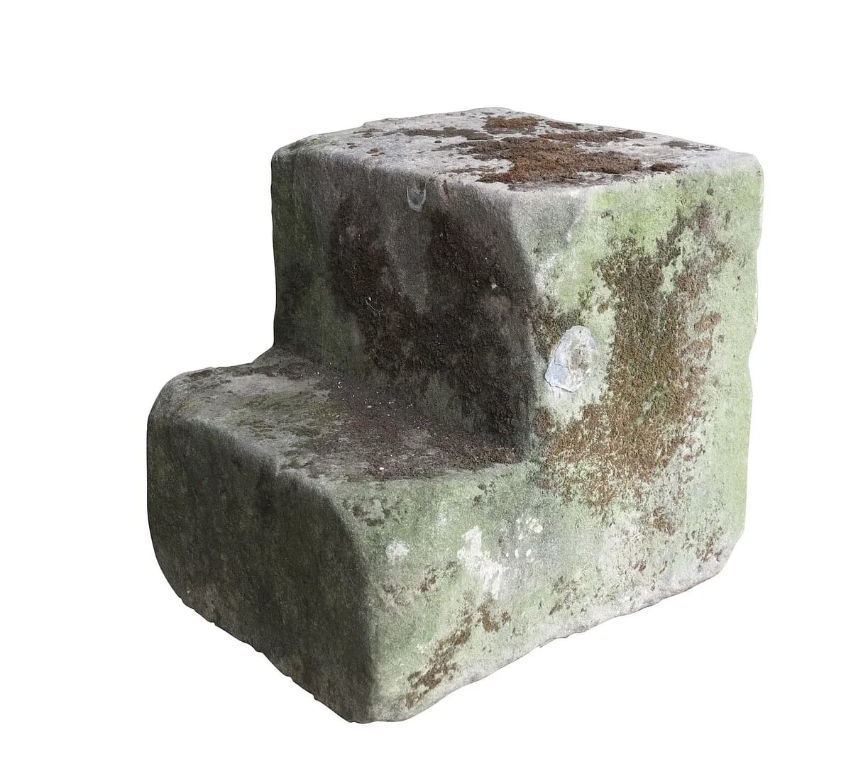 Original Hand Carved Solid Stone Horse Mounting Block - 8895