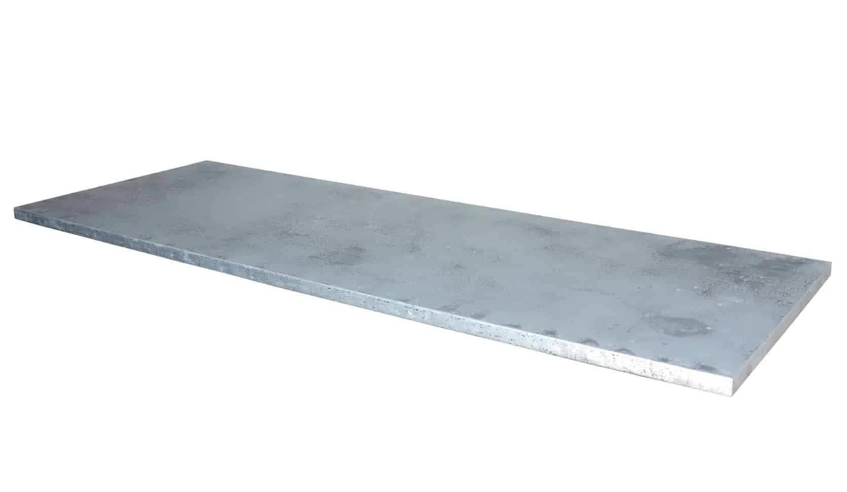 Handmade Antiqued Distressed Zinc Top
