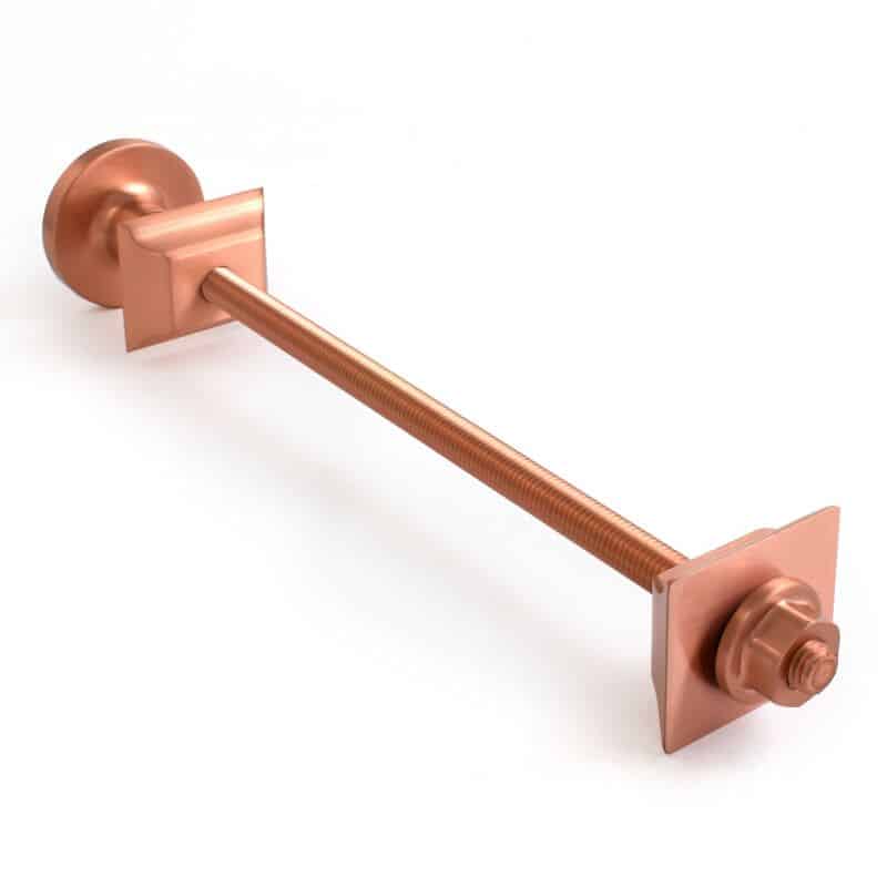 Brushed Copper Radiator Wall Stay