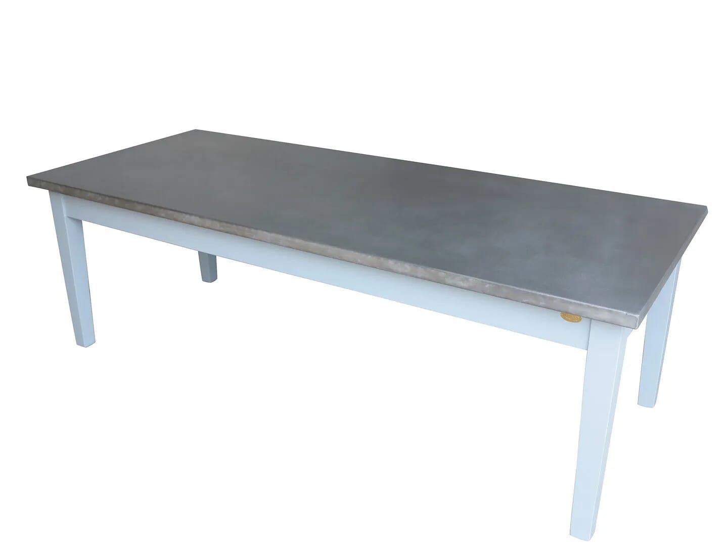 Handmade Large Matt Zinc Top Dining Table - D1585
