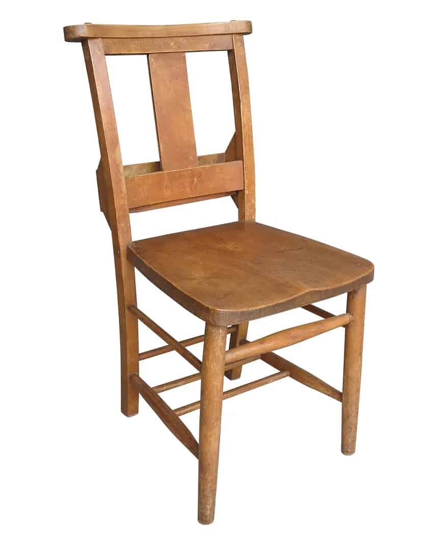Antique Church / Chapel Chairs With Bible Backs