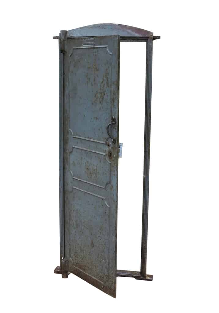Substantial Iron Prison Door With Frame