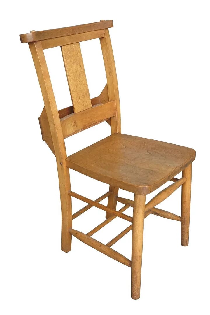 Antique Light Church / Chapel Chairs With Bible Backs - 8939b