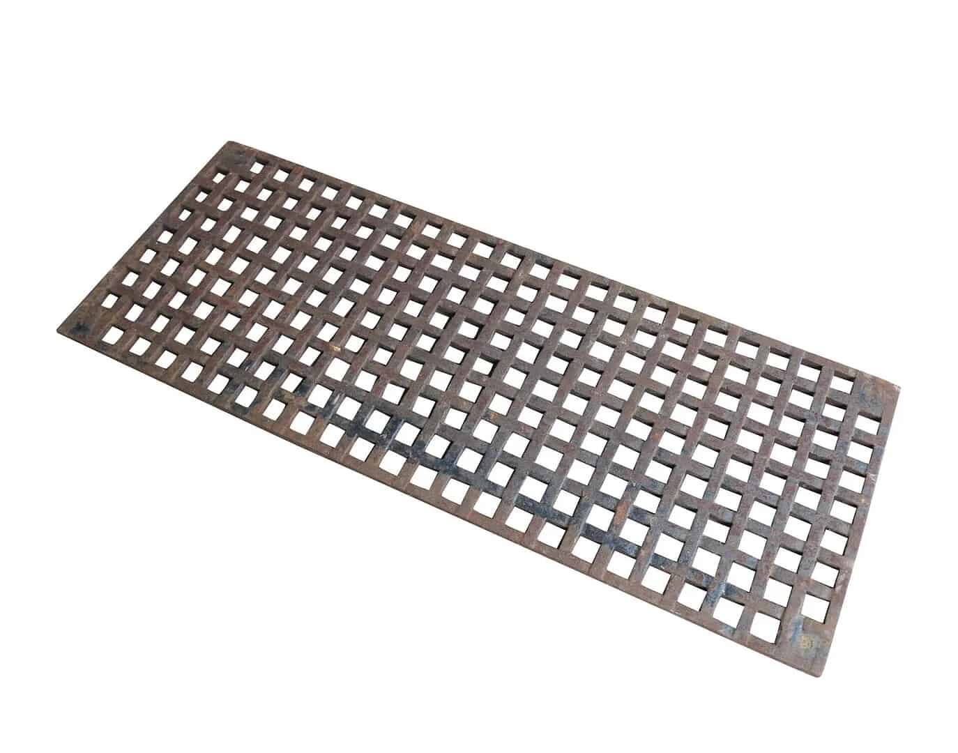 Antique Victorian Solid Cast Iron Floor Grille / Grid