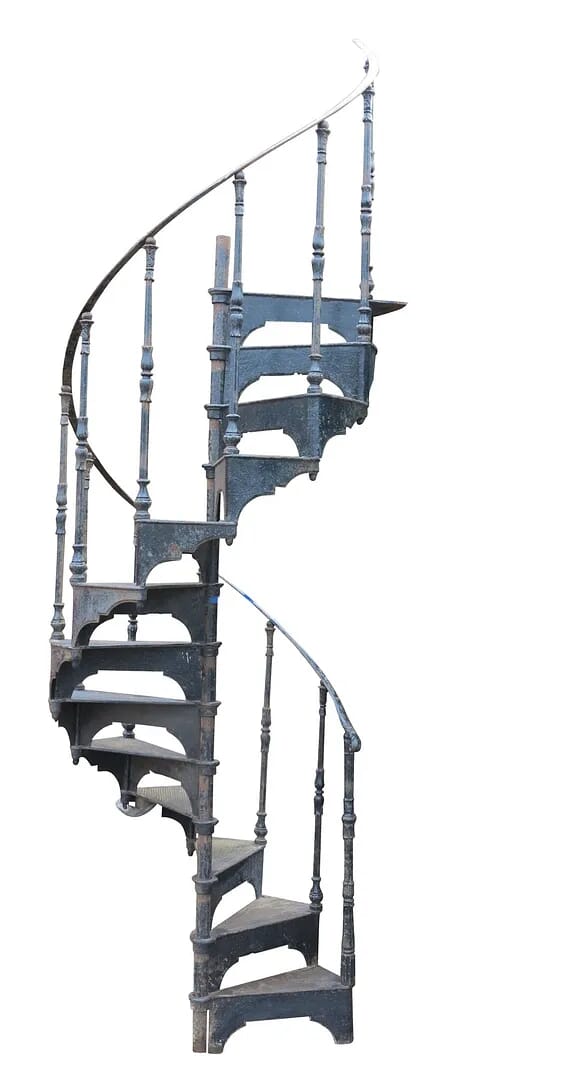 Black Cast Iron Spiral Staircase By Hayward Brothers - 8861