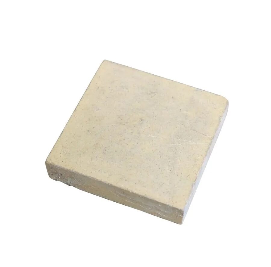 Reclaimed Encaustic Square Buff Coloured Floor Tiles - 8704c