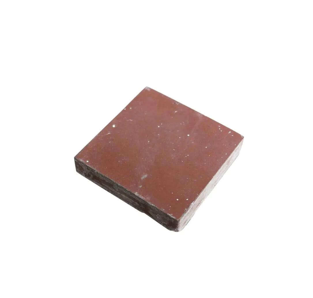 Reclaimed Encaustic Square Red Coloured Floor Tiles - 8342a