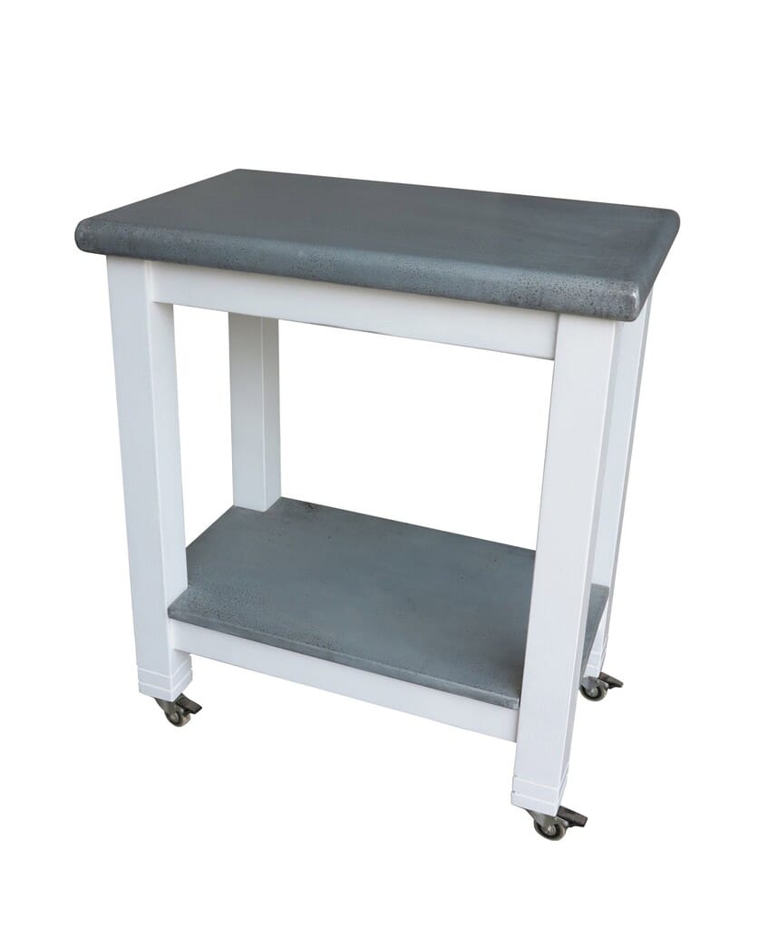 Zinc Top Butchers Block with Castors - 8978