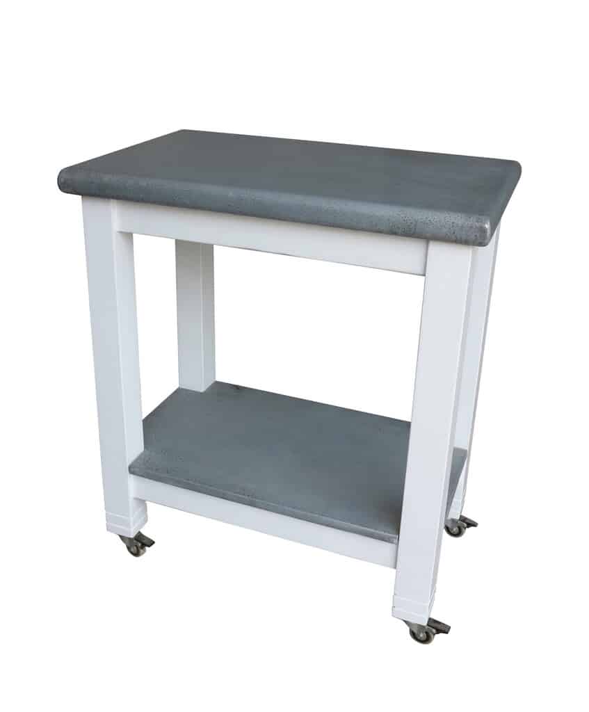 Bespoke Zinc Top Butchers Block Unit with Castors