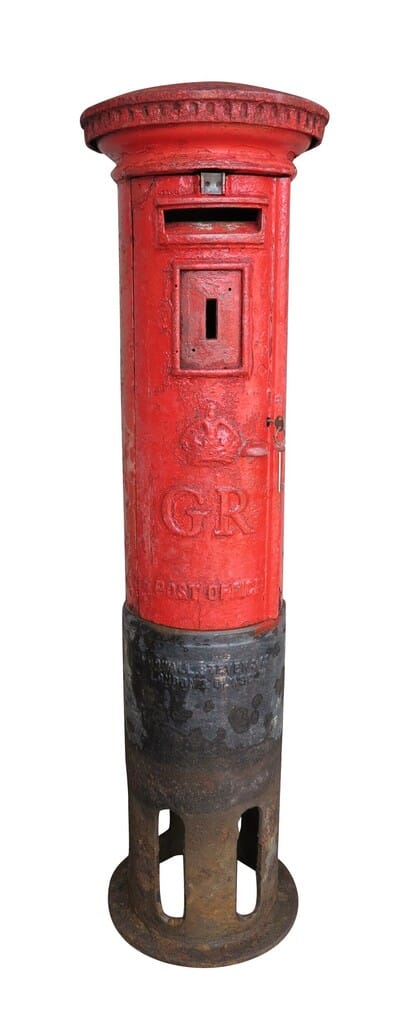 Original Unrestored Cast Iron GR Pillar Box - 8975