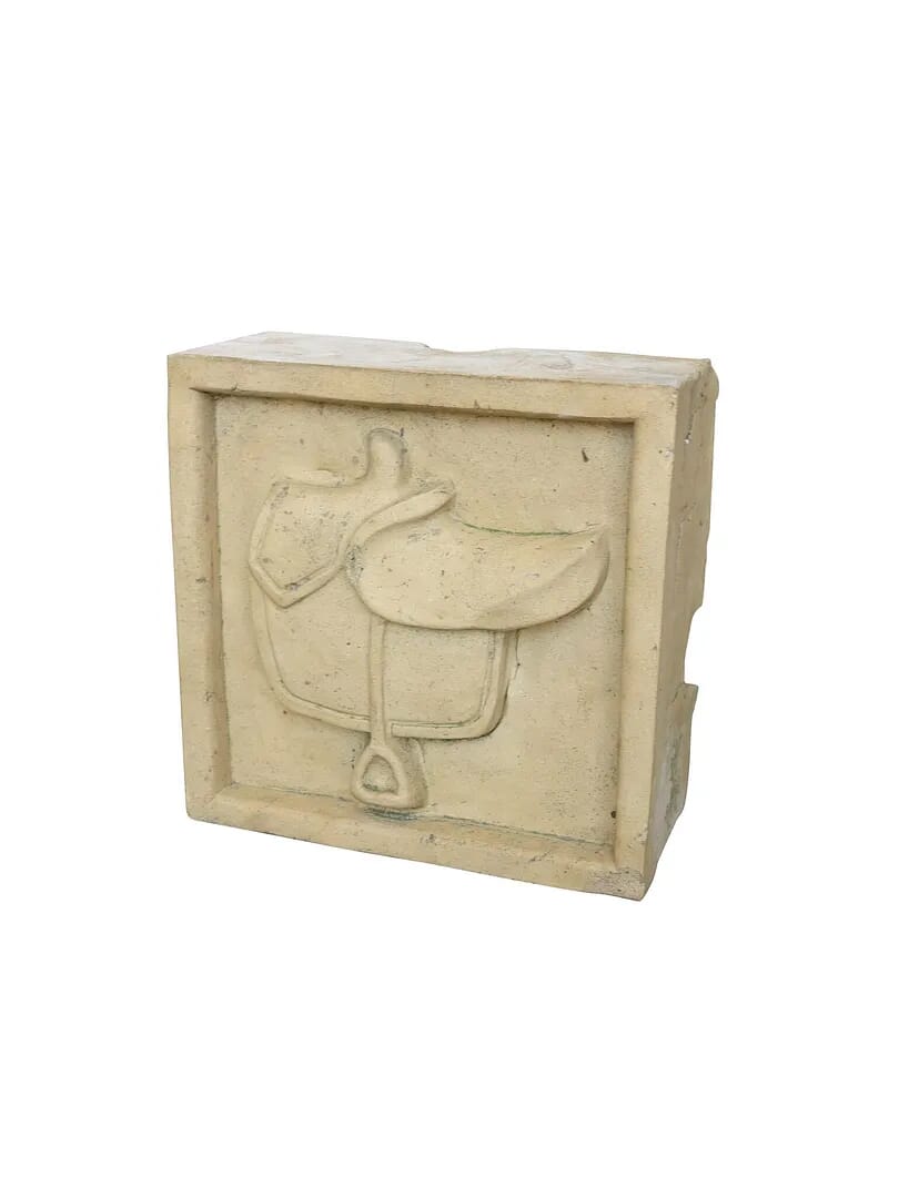 Antique Buff Terracotta Decorative Saddle Wall Plaque - 8996.