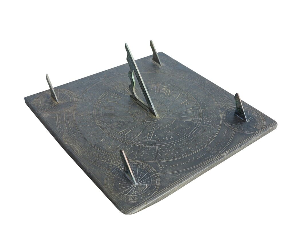 Antique Richard Melvin Garden Slate Sundial - 8966
