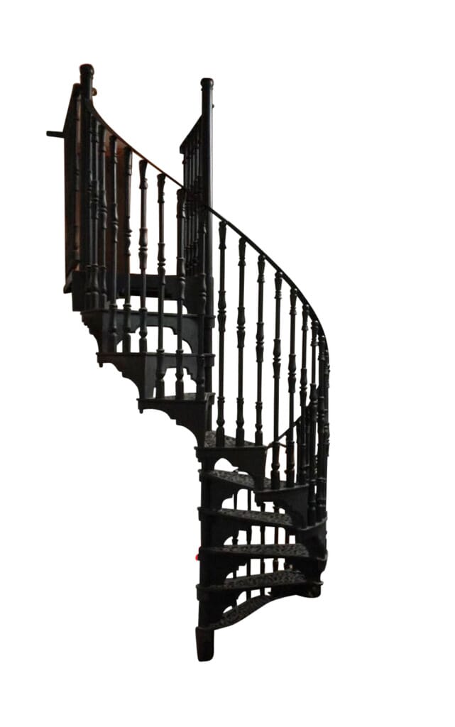Black Cast Iron Spiral Staircase & Landing by Elite - 9000