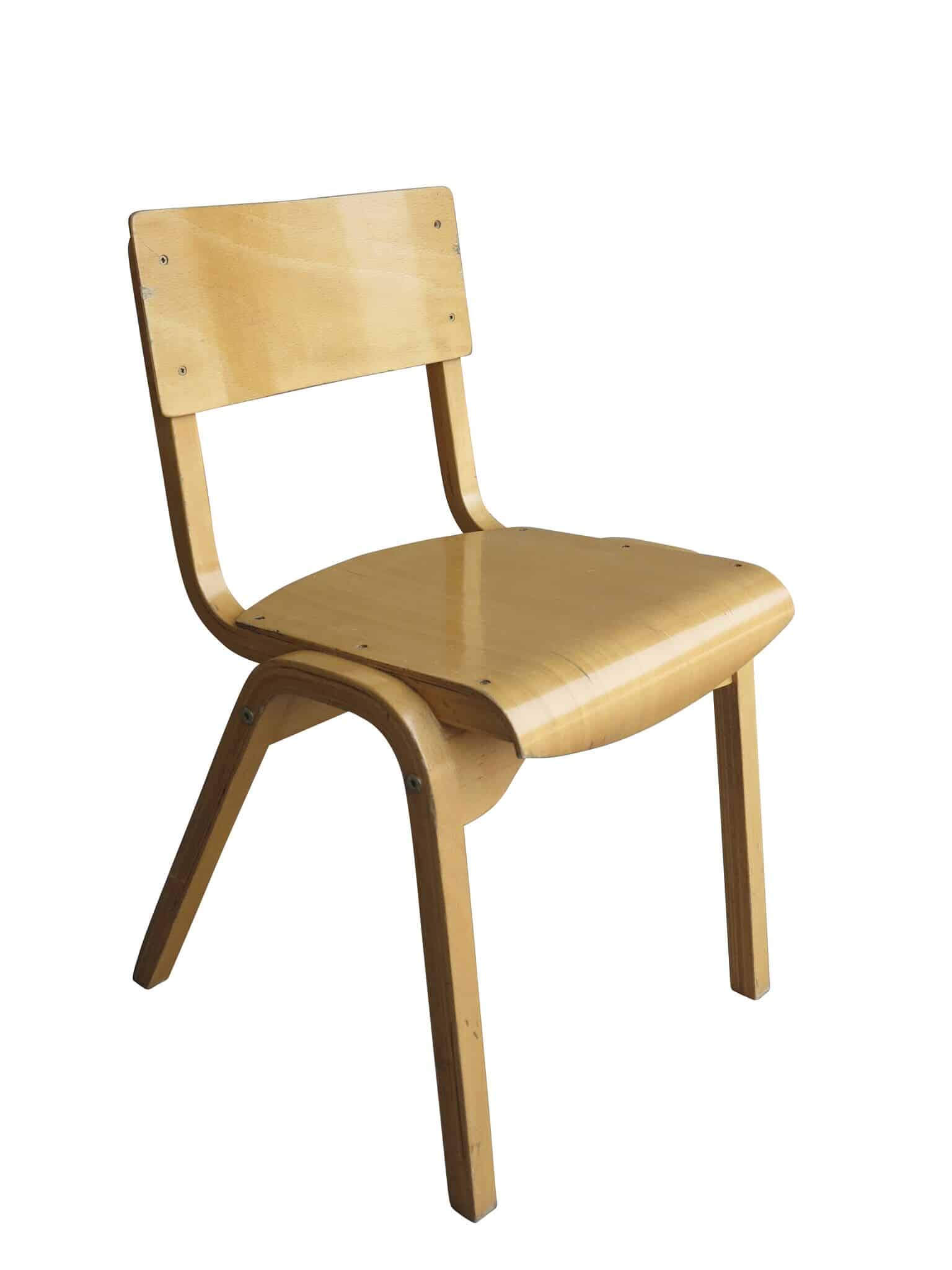 Reclaimed Retro Vintage Wooden Stacking Church Chairs